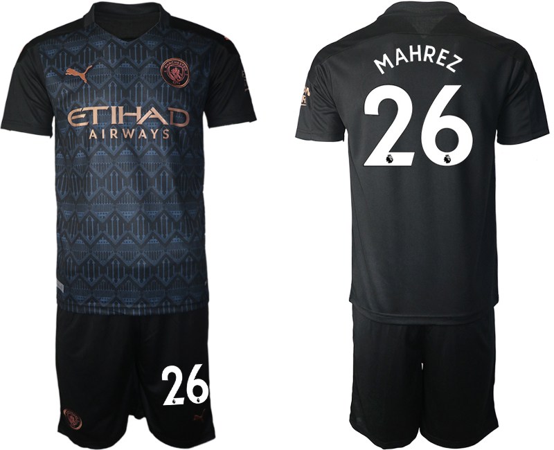Men 2020-2021 club Manchester City away #26 black Soccer Jerseys->manchester city jersey->Soccer Club Jersey